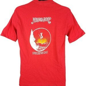 Ski Breckenridge T Shirt Vintage 80s Miners Camp Ski Resort Made In USA Mens M